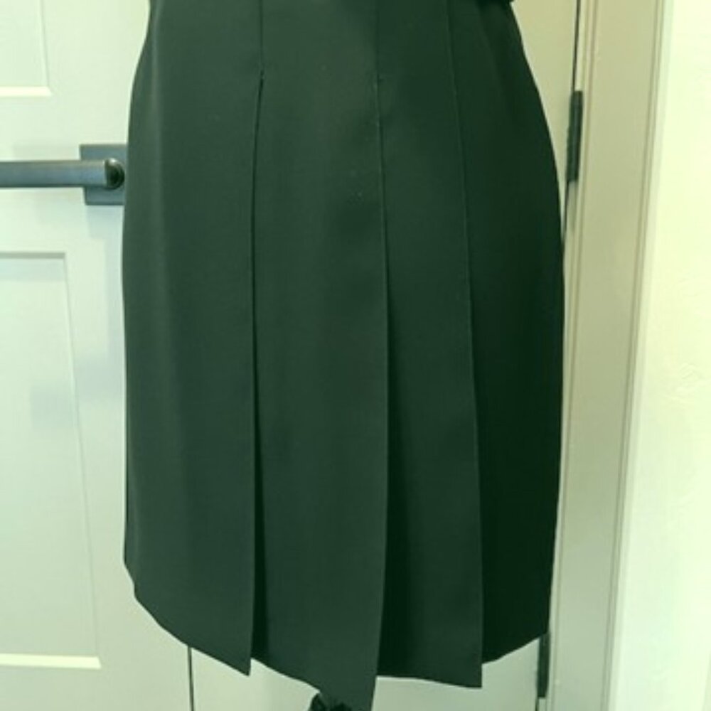 Cache Black Pleated Wrap-Around Skirt-SIZE 6